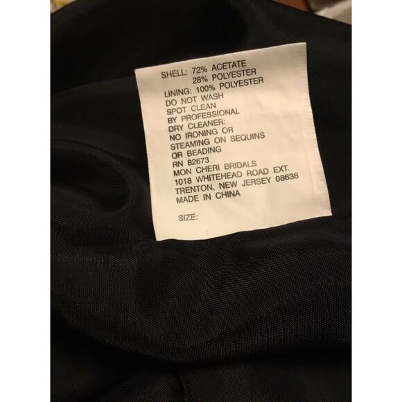 MONTAGE BY MON CHERI BLACK BEADED/PEARL KEYHOLE BODICE LONG FORMAL GOWN SZ 8 - Picture 4 of 9